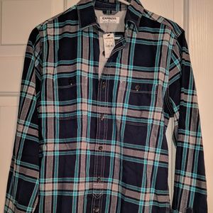 Express Men's Flannel Button Down Shirt